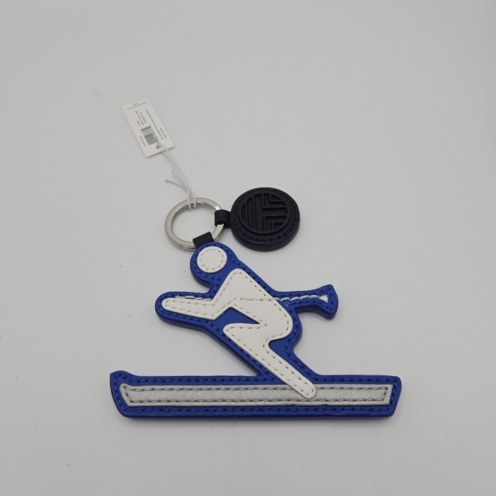 NWT Tory Sport Skier Key Fob in Bright Cobalt